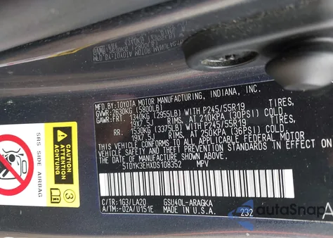 2013 Toyota Highlander Limited из США, поврежденный, VIN 5TDYK3EHXDS108352